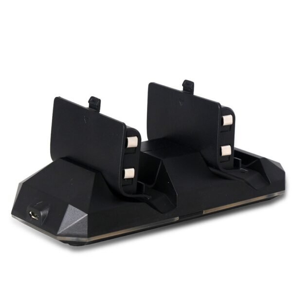 Base de Carga + 2 Baterias de Joystick Para Xbox One S Slim Negra