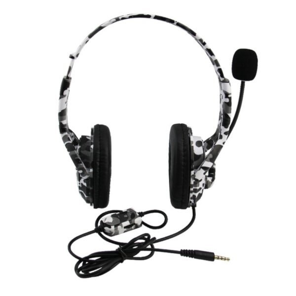 Auriculares gamer con microfono camuflados para Ps4 Ps5 Xbox One Series S|X Switch y celular negro