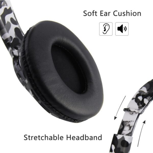 Auriculares gamer con microfono camuflados para Ps4 Ps5 Xbox One Series S|X Switch y celular negro