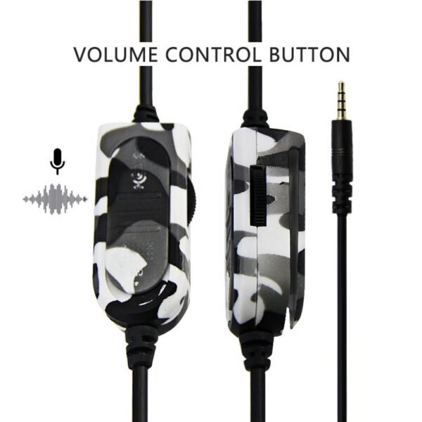 Auriculares gamer con microfono camuflados para Ps4 Ps5 Xbox One Series S|X Switch y celular negro