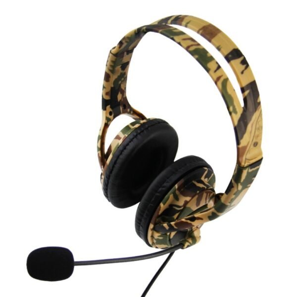 Auriculares gamer con microfono camuflados para Ps4 Ps5 Xbox One Series S|X Switch y celular verde