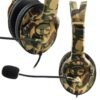 Auriculares gamer con microfono camuflados para Ps4 Ps5 Xbox One Series S|X Switch y celular verde