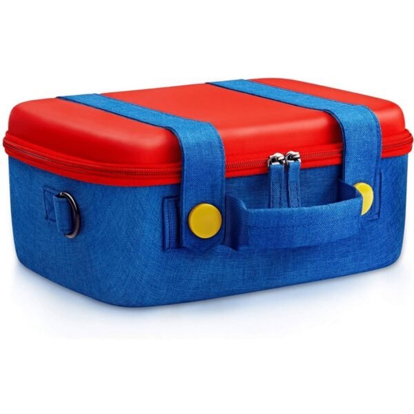 Maleta de transporte rigida grande para Nintendo Switch azul y rojo