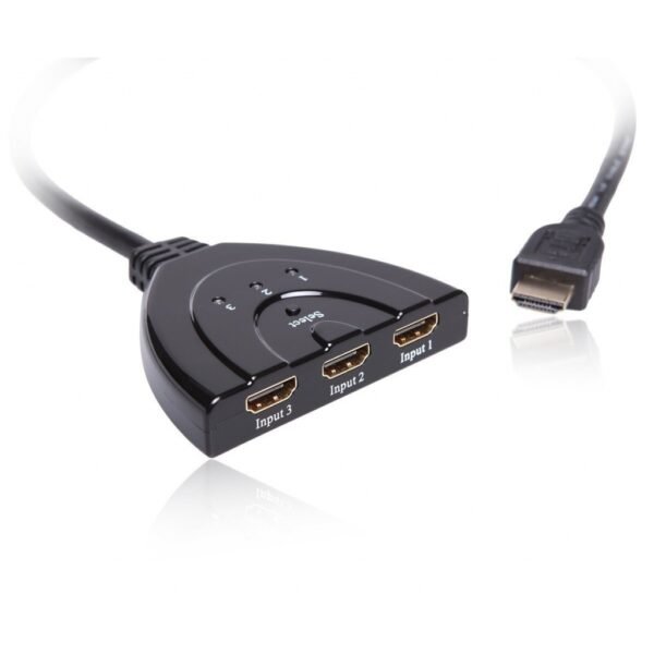 Multiplicador Hdmi 3 Puertos Hd Con Selector Inteligente Automatico
