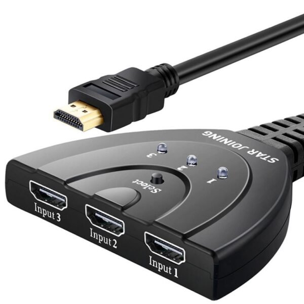 Multiplicador Hdmi 3 Puertos Hd Con Selector Inteligente Automatico