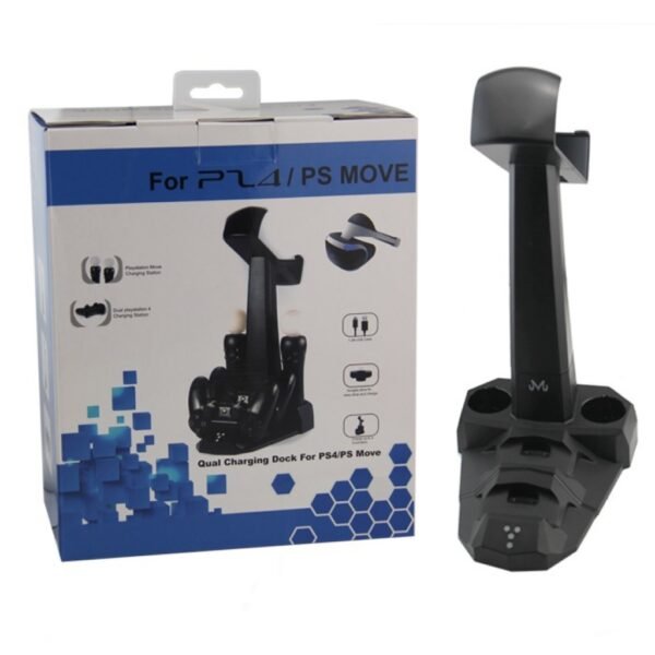 Soporte Vertical y Carga Joystick Move para Ps4 Psvr 5 En 1
