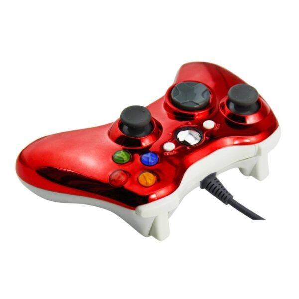 Joystick Control Mando Cableado Compatible Para Xbox360 y Pc Rojo Cromo