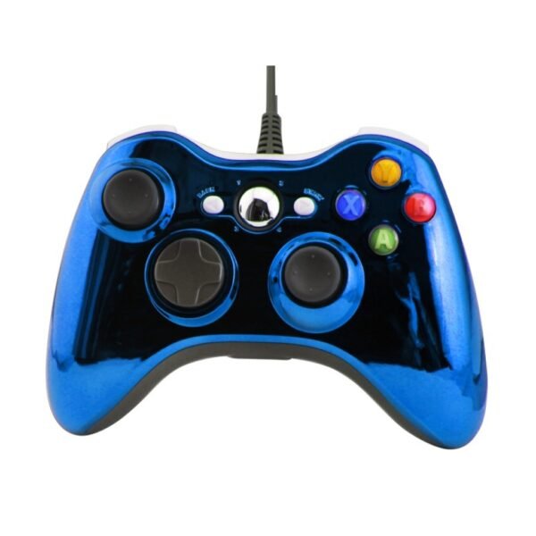 Joystick Control Mando Cableado Compatible Para Xbox360 y Pc Azul Cromo