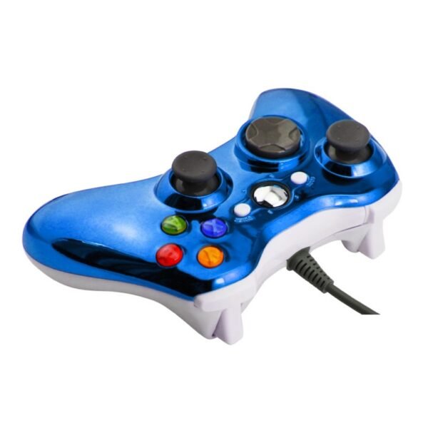 Joystick Control Mando Cableado Compatible Para Xbox360 y Pc Azul Cromo