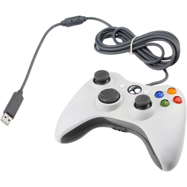 Joystick Control Mando Cableado Compatible Para Xbox360 y Pc Blanco