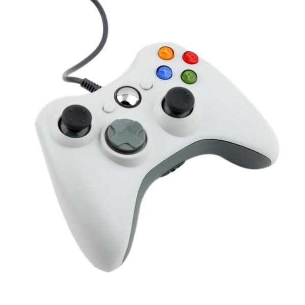 Joystick Control Mando Cableado Compatible Para Xbox360 y Pc Blanco