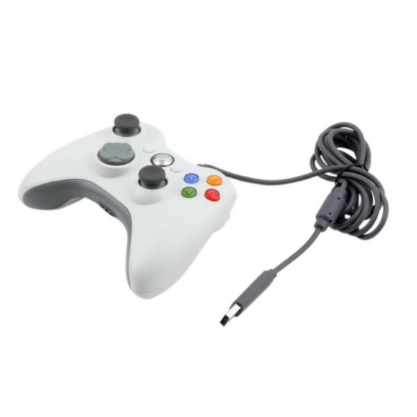Joystick Control Mando Cableado Compatible Para Xbox360 y Pc Blanco