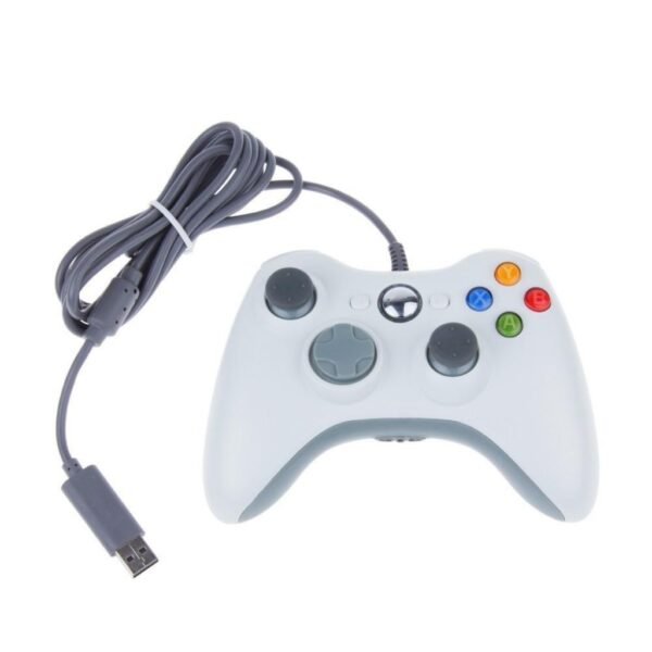 Joystick Control Mando Cableado Compatible Para Xbox360 y Pc Blanco