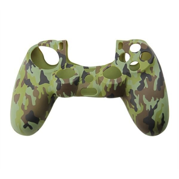 Funda Protector de Silicona Joystick Ps4 Camuflado Verde y Negro