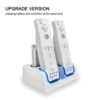 Base Carga Cuadruple + 4 Baterias Para Wiimote Wii Blanca