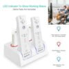 Base Carga Cuadruple + 4 Baterias Para Wiimote Wii Blanca