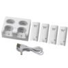 Base Carga Cuadruple + 4 Baterias Para Wiimote Wii Blanca