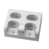 Base Carga Cuadruple + 4 Baterias Para Wiimote Wii Blanca