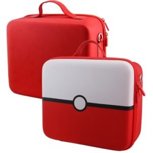 Maleta de transporte rigida grande para Nintendo Switch roja y blanca
