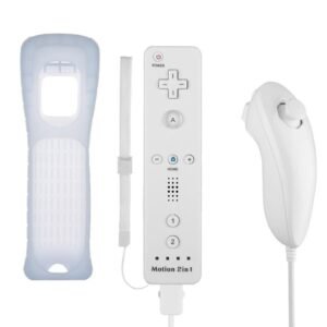 Joystick Compatible Wiimote Con Motion Plus + Nunchuk Blanco