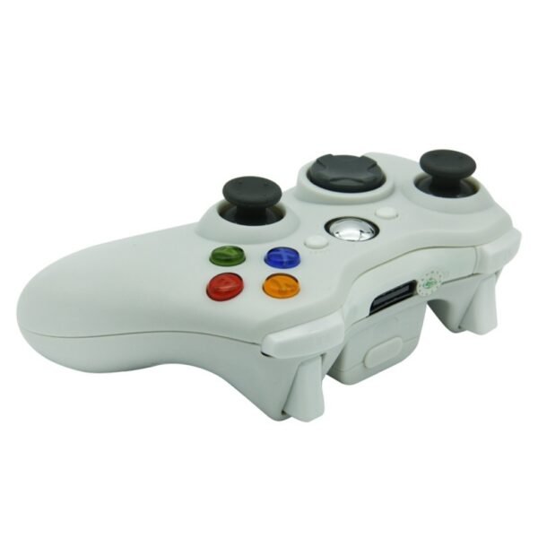 Joystick Inalambrico + Receptor Usb Compatible Para Xbox360 y Pc Blanco