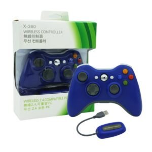 Joystick Inalambrico + Receptor Usb Compatible Para Xbox360 y Pc Azul