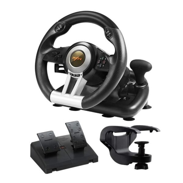 Volante Con Pedalera y Palanca de Cambios Compatible Para Pc Xbox One Switch Ps4 Ps3