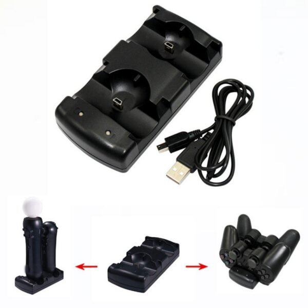 Base de Carga Dual 2 En 1 Joystick y Move Para Ps3