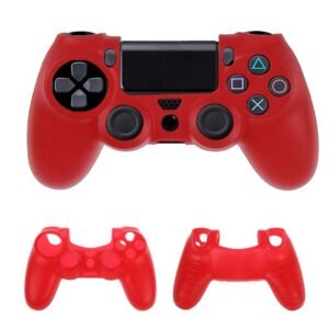 Funda Protector de Silicona Para Joystick Ps4 Rojo