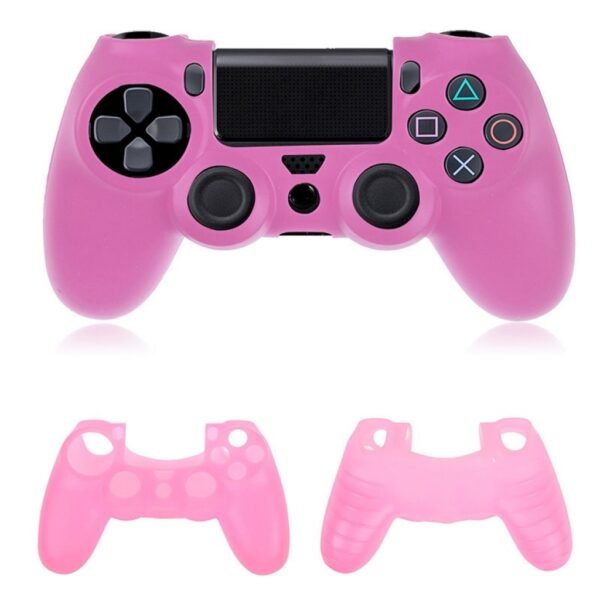 Funda Protector de Silicona Para Joystick Ps4 Rosa