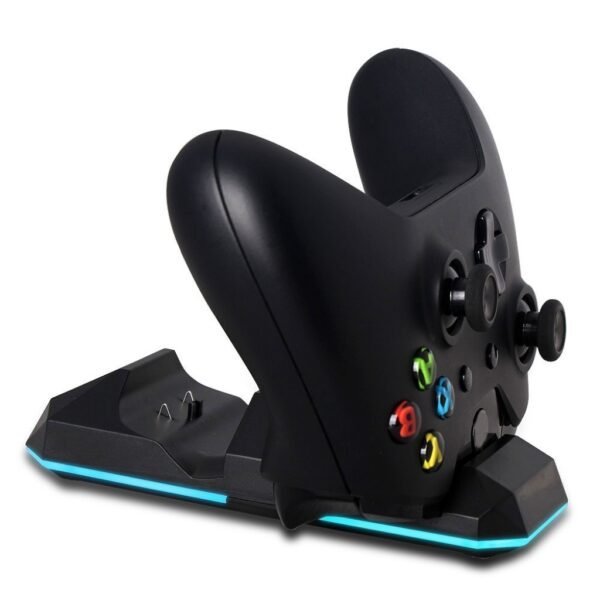 Base de Carga + 2 Baterias de Joystick Para Xbox One S Slim Negra