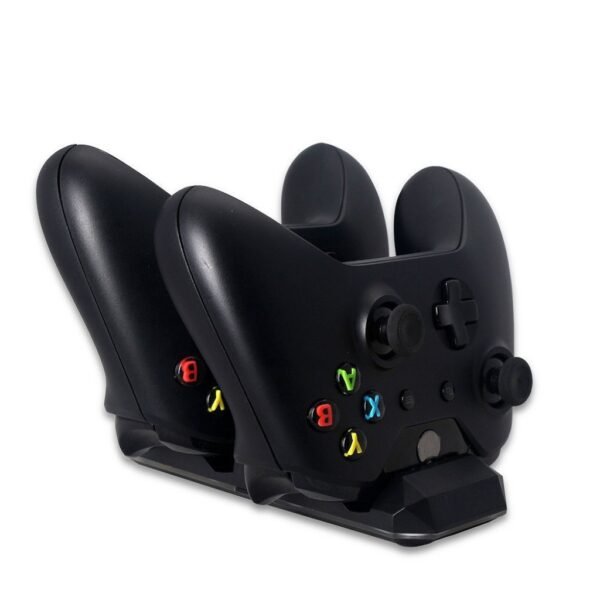 Base de Carga + 2 Baterias de Joystick Para Xbox One S Slim Negra