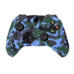 Funda Protector Silicona de Joystick Para Xbox One Camuflado Azul
