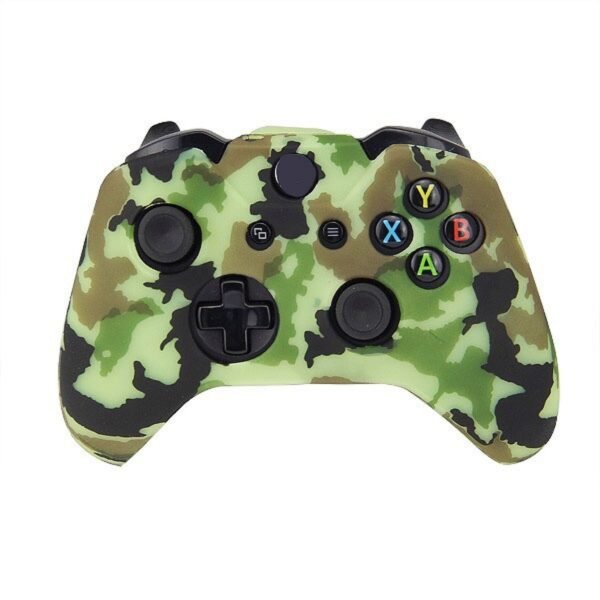 productos34_14310.jpg Funda Protector Silicona de Joystick Para Xbox One Camuflado Verde Negro