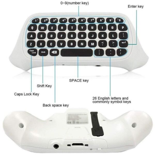 Chatpad Teclado Inalambrico de Joystick Para Xbox One S Slim y Series S|X Blanco
