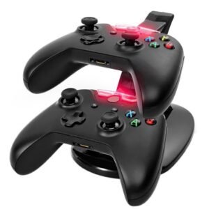 Base Cargador Dual de Joystick Control Mando Para Xbox One Negro