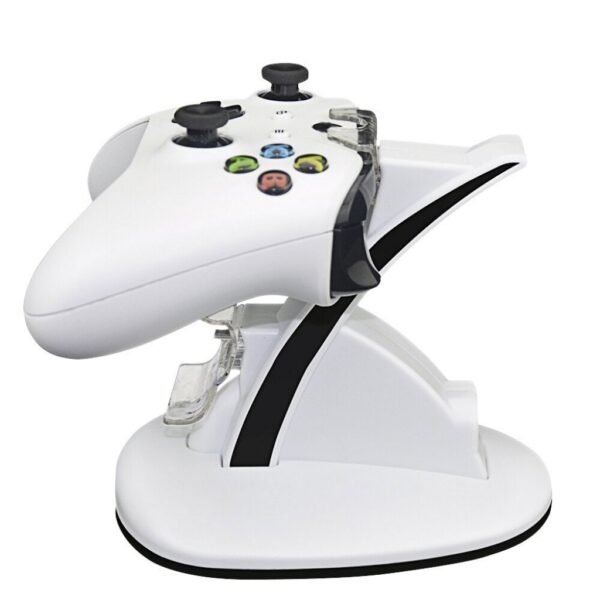Base Cargador Dual Joystick Control Mando Para Xbox One Slim Blanca