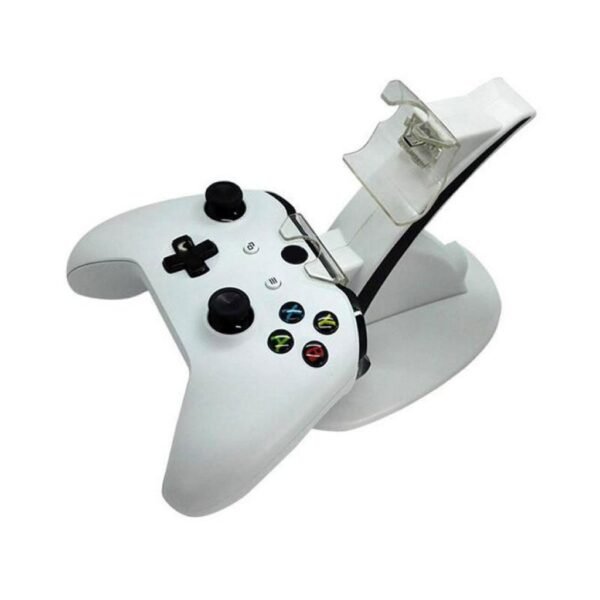 Base Cargador Dual Joystick Control Mando Para Xbox One Slim Blanca