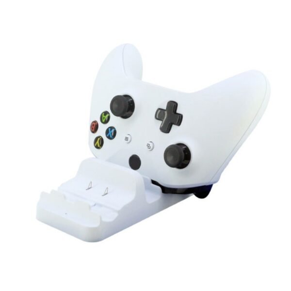 Base de Carga + 2 Baterias de Joystick Para Xbox One S Slim Blanca