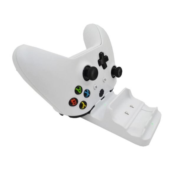 Base de Carga + 2 Baterias de Joystick Para Xbox One S Slim Blanca