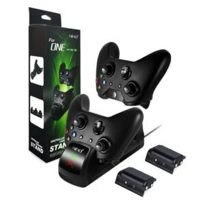 Base de Carga + 2 Baterias Recargables 1200mha Para Xbox One / Slim / X
