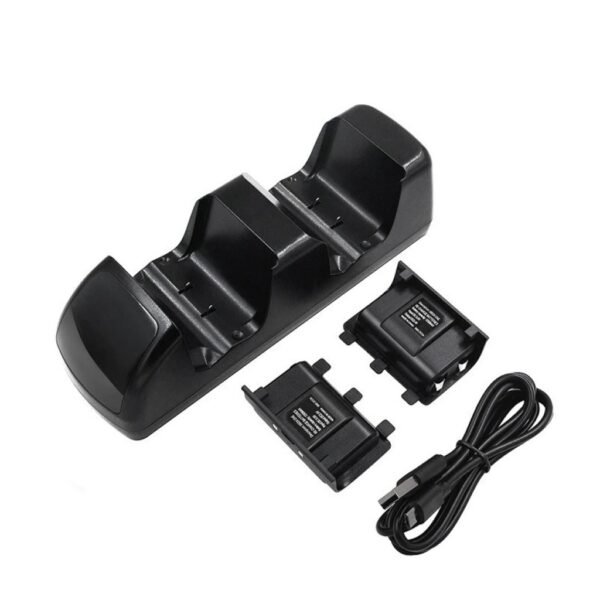 Base de Carga + 2 Baterias Recargables 1200mha Para Xbox One / Slim / X