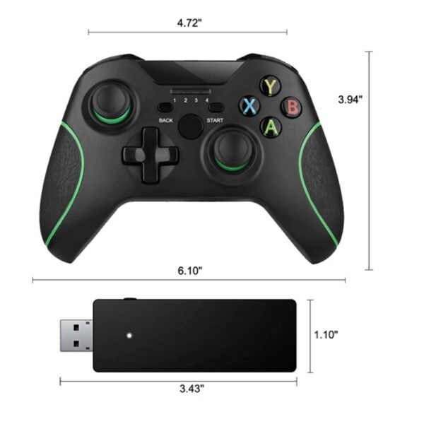 Joystick Inalambrico Recargable Para Xbox Series S / X One Ps3 y Pc Negro