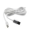 Cable de Carga Usb-c 3 Metros Reforzado Para Joystick Ps5 Blanco