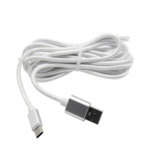 Cable de Carga Usb-c 3 Metros Reforzado Para Joystick Ps5 Blanco