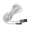 Cable de Carga Usb-c 3 Metros Reforzado Para Joystick Ps5 Blanco