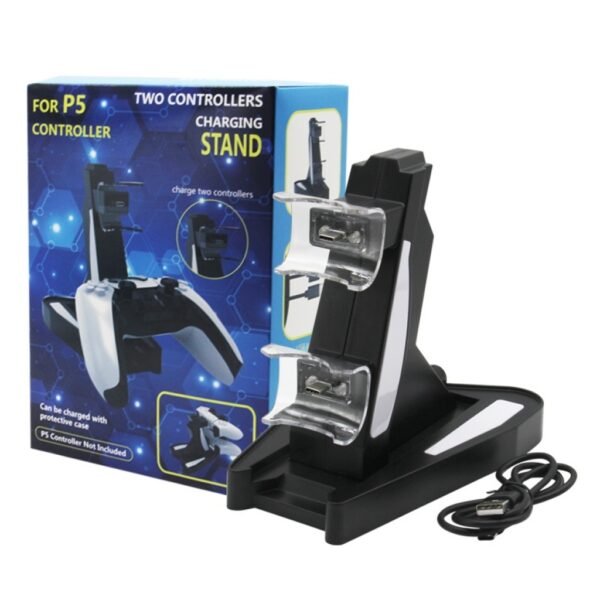 Base Cargador Dual de Joystick Control Mando Para Ps5 Vertical