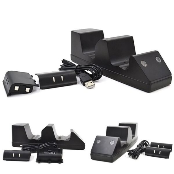 Base Carga + Baterias Recargables 1200mha de Joystick Para Xbox One