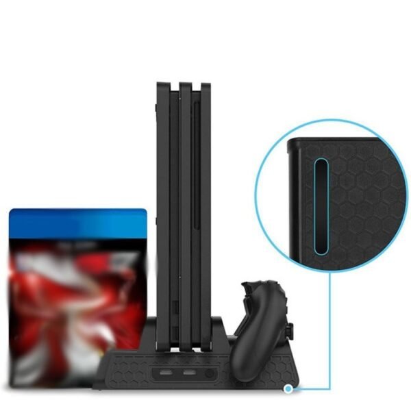 Base Carga Ventilacion y Soporte Juegos Para Ps4 Slim Pro V3