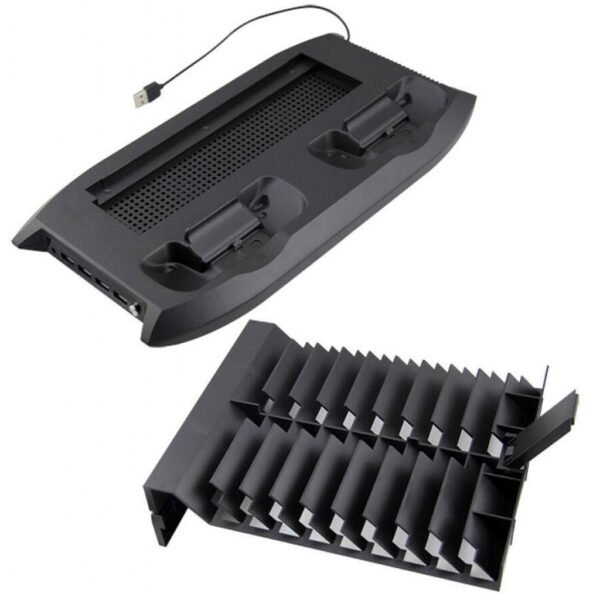 Base Ventilacion Carga Dual de Controles Hub Usb y Soporte de Juegos Para Xbox One Slim